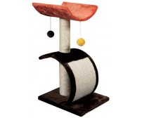 Cat tree 40x30x74cm - orange and brown