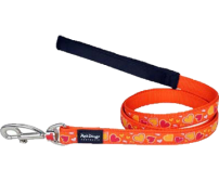 Leash RedDingo Breezy Love Orange Medium 18mm / 120cm