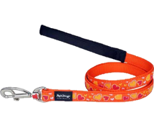 Leash RedDingo Breezy Love Orange Medium 18mm / 120cm